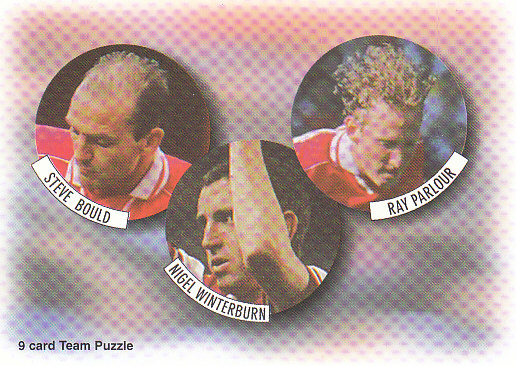 Steve Bould Nigel Winterburn Ray Parlour Arsenal 1997/98 Futera Fans' Selection #8